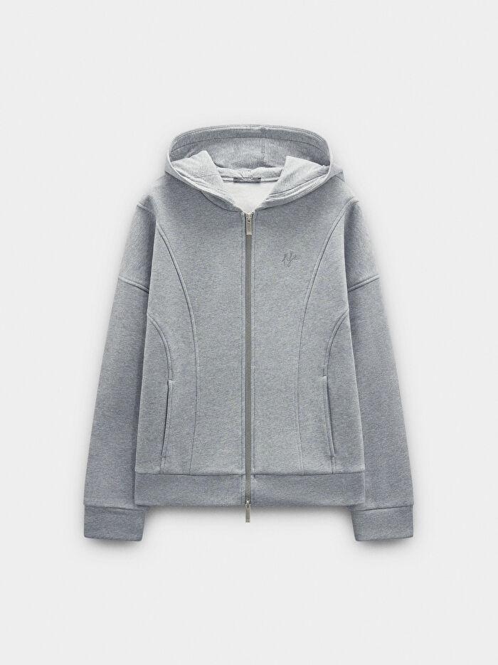 Pamuklu Kapüşonlu Sweatshirt