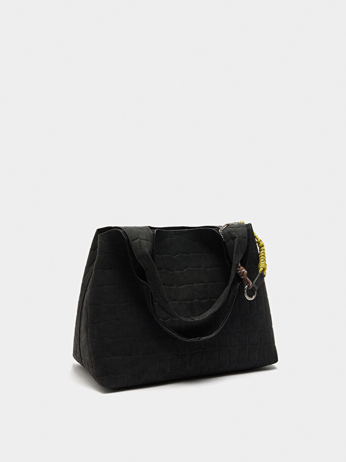 Desenli Shopper Çanta