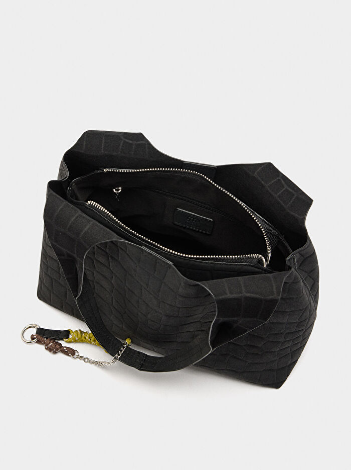 Desenli Shopper Çanta