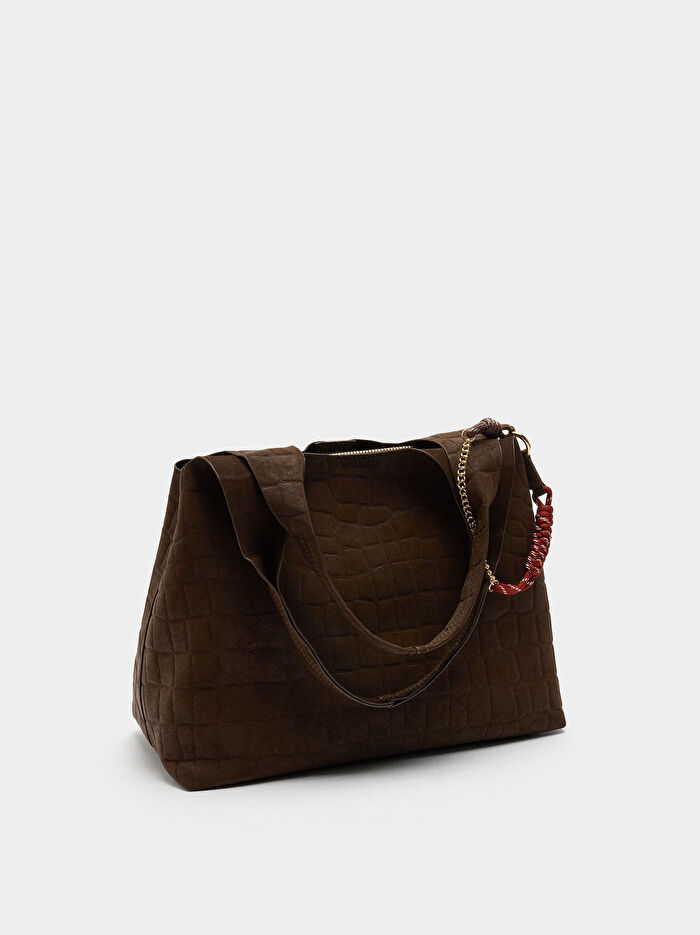 Desenli Shopper Çanta