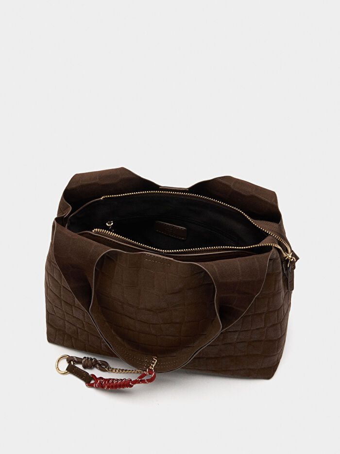 Desenli Shopper Çanta