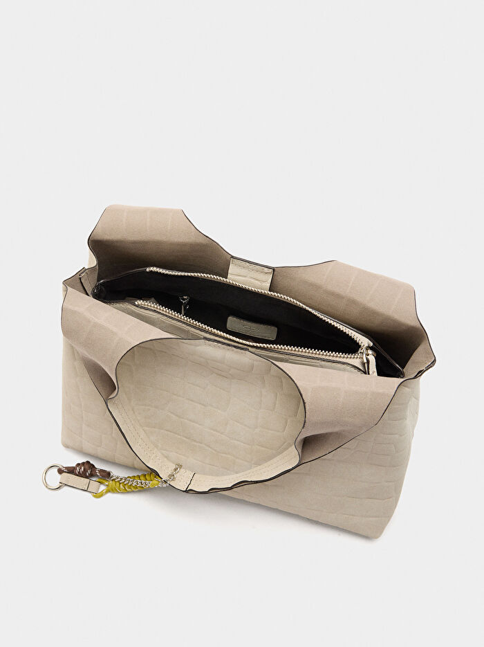 Desenli Shopper Çanta