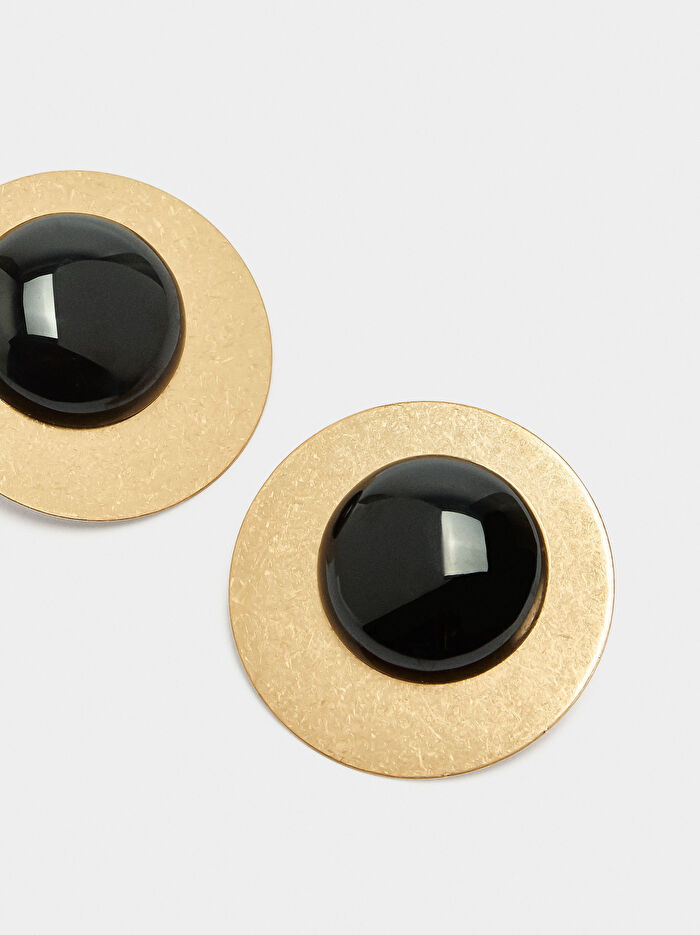 Resin Yuvarlak Küpe