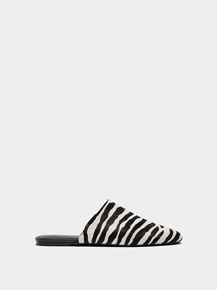 Hayvan Desenli Mule Ayakkabı