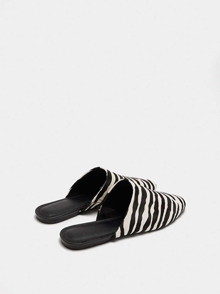 Hayvan Desenli Mule Ayakkabı