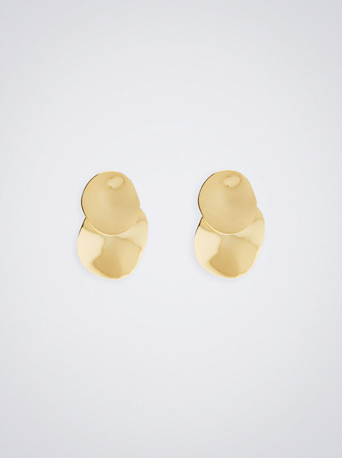 Gold Sallantılı Uzun Küpe