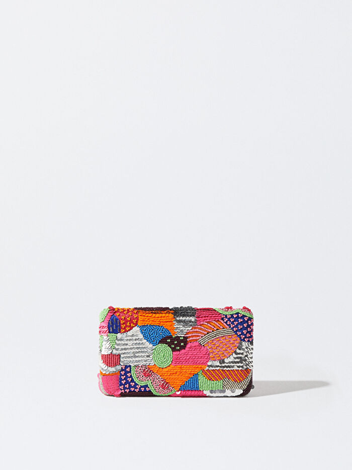 Boncuklu Party Clutch Çanta