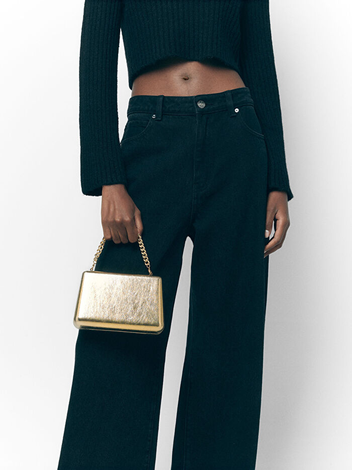 Zincir Saplı Party Clutch Çanta