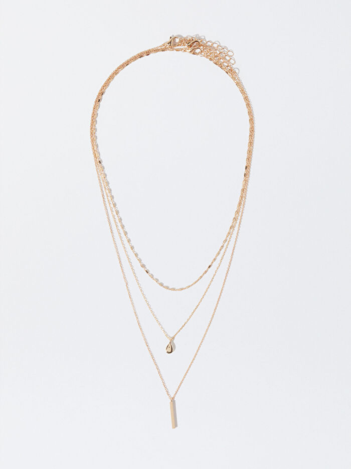 Sarkıtlı Gold Kolye