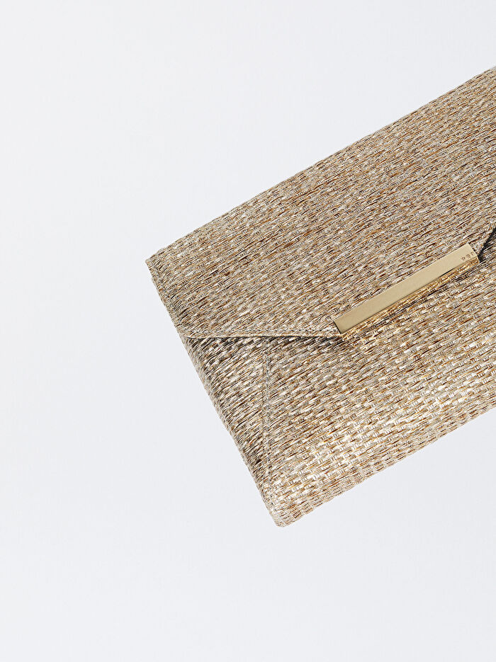 Hasır Efektli El Çantası