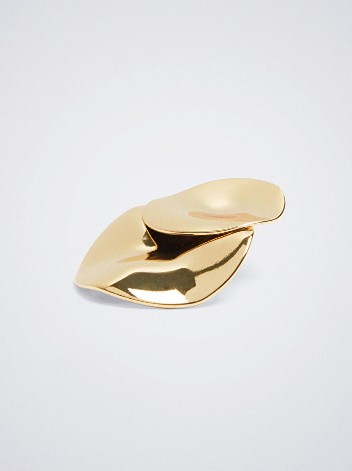 Gold Sallantılı Uzun Küpe