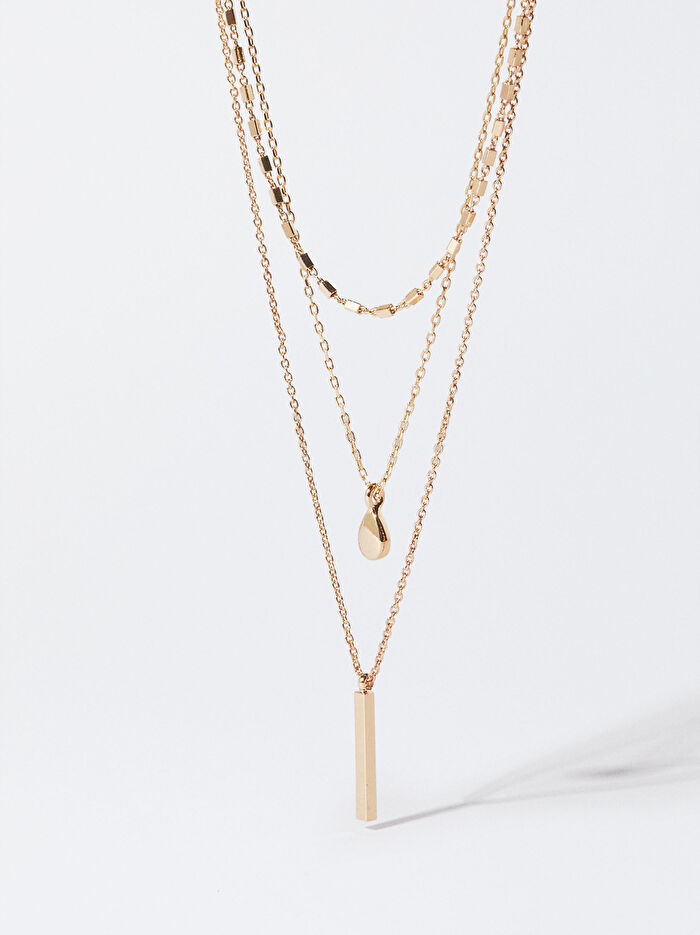 Sarkıtlı Gold Kolye