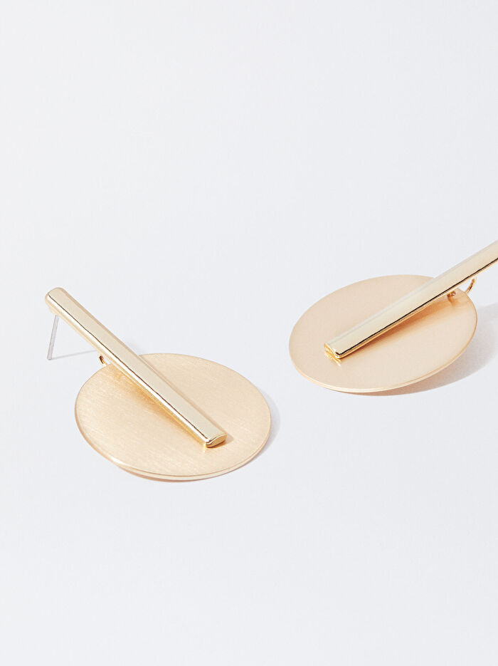 Gold Sallantılı Uzun Küpe