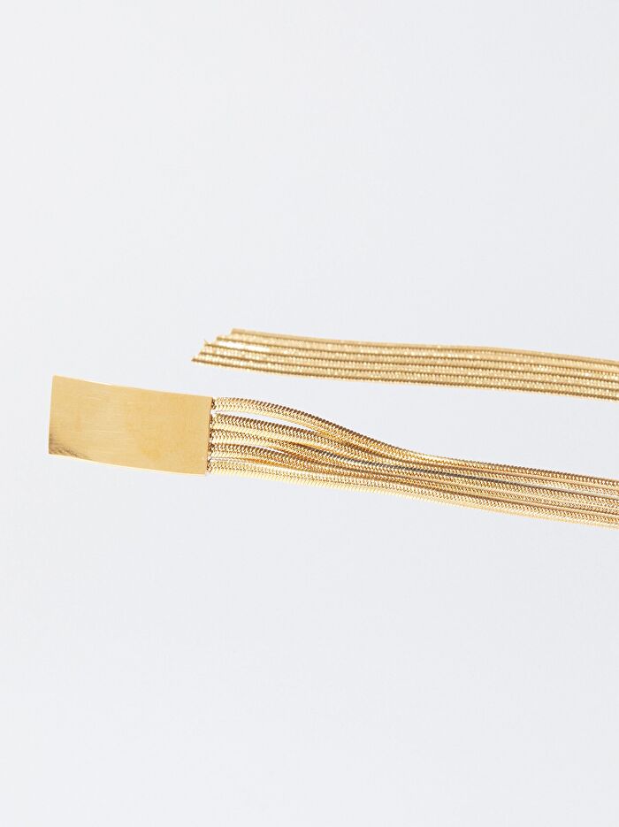 Paslanmaz Çelik Gold Küpe