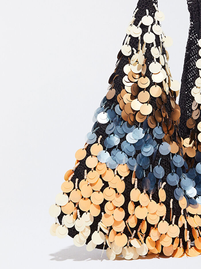 Payetli Omuz Çantası