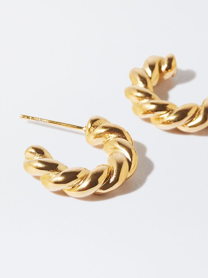 Paslanmaz Çelik Gold Küpe