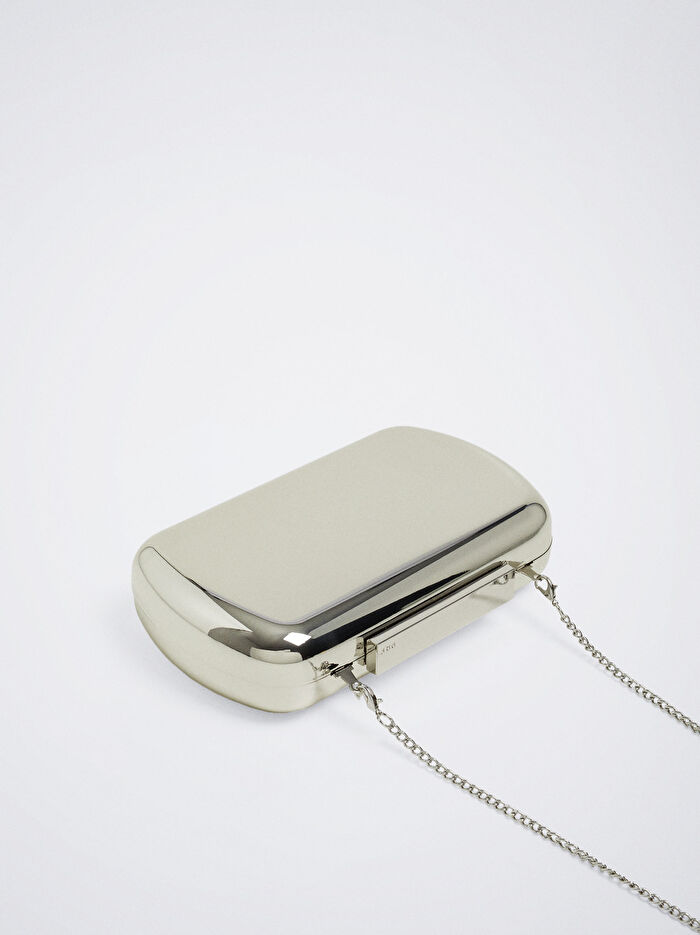 Metalik Party Clutch Çanta