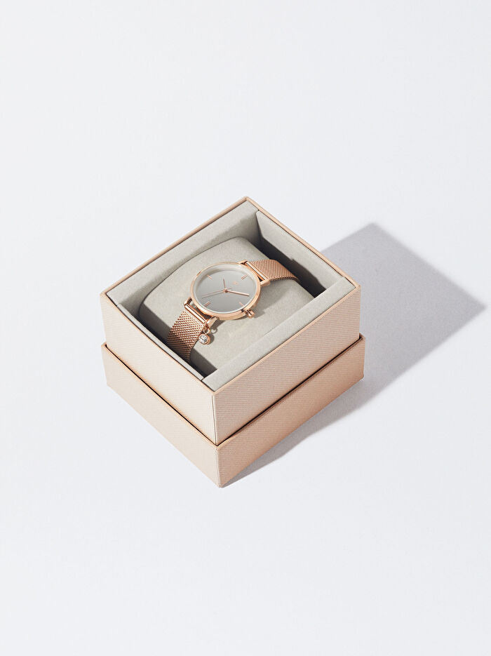 Paslanmaz Çelik Rose Gold Saat