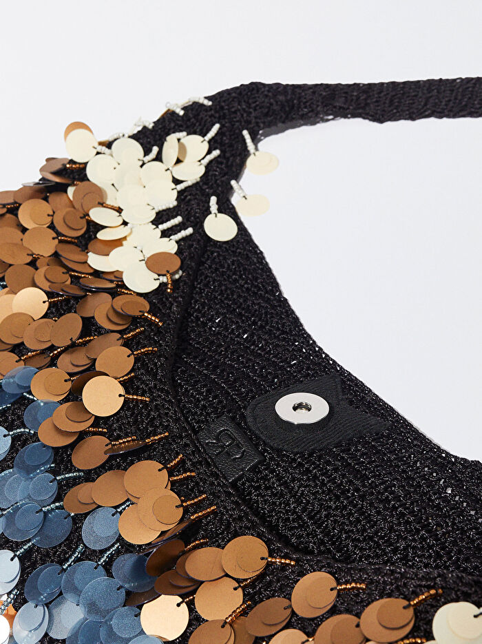 Payetli Omuz Çantası