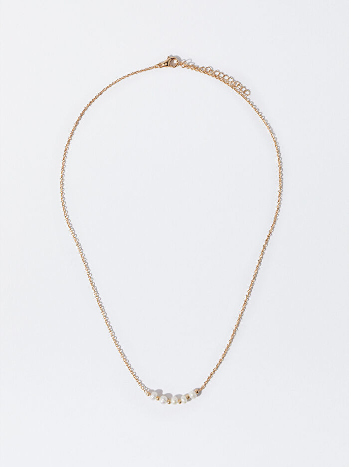 İncili Gold Kolye