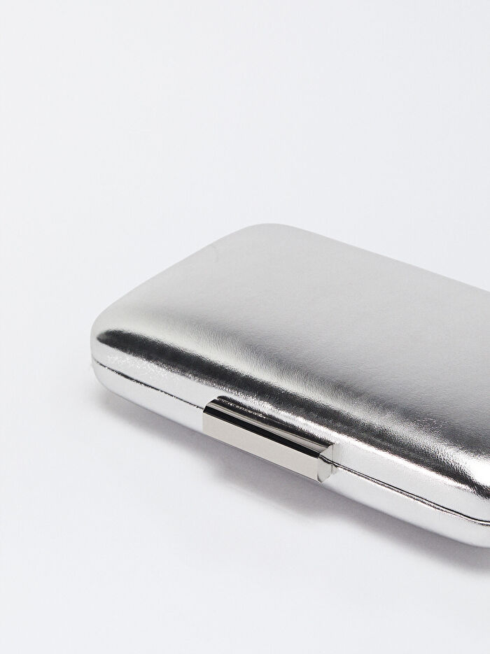 Metalik Party Clutch Çanta