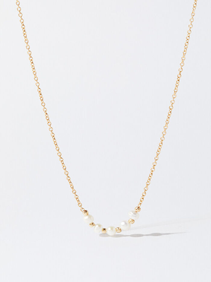 İncili Gold Kolye
