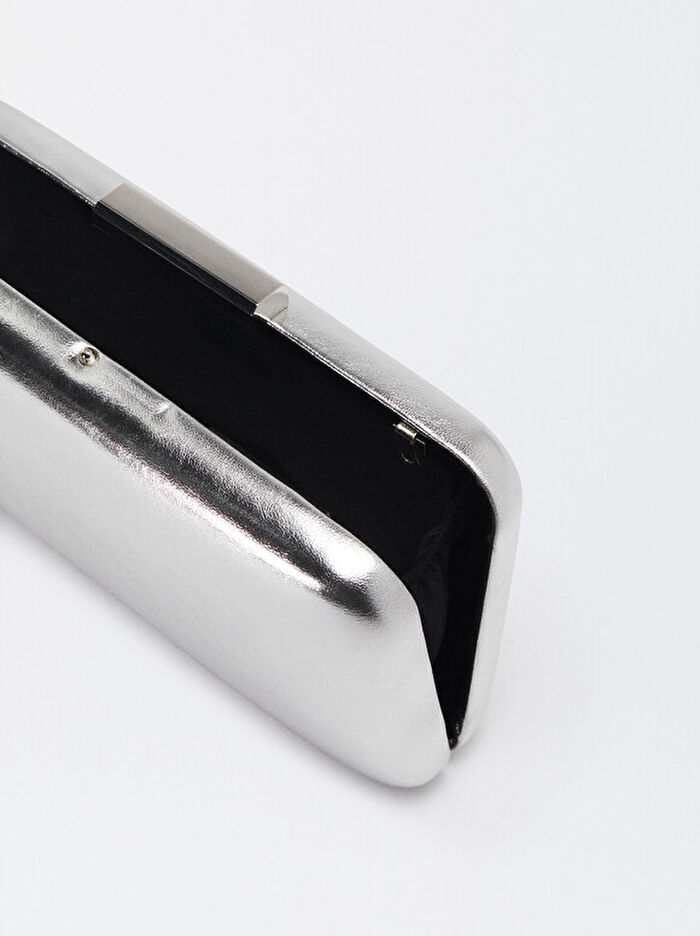 Metalik Party Clutch Çanta