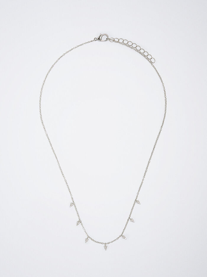 Kübik Zirkon Taşlı Gümüş Kolye