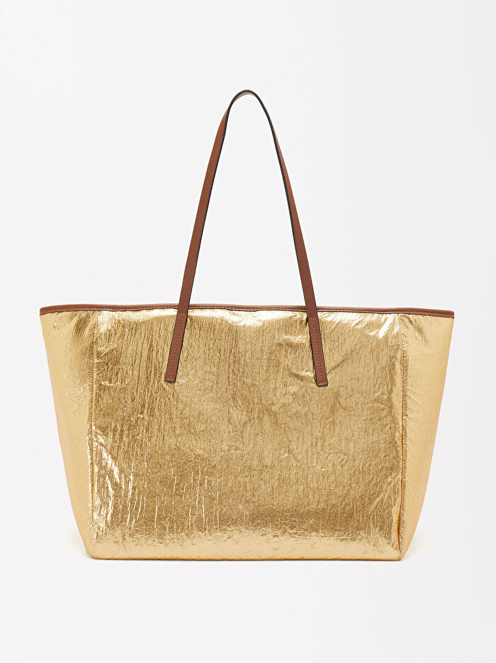 Metalik Tote Çanta
