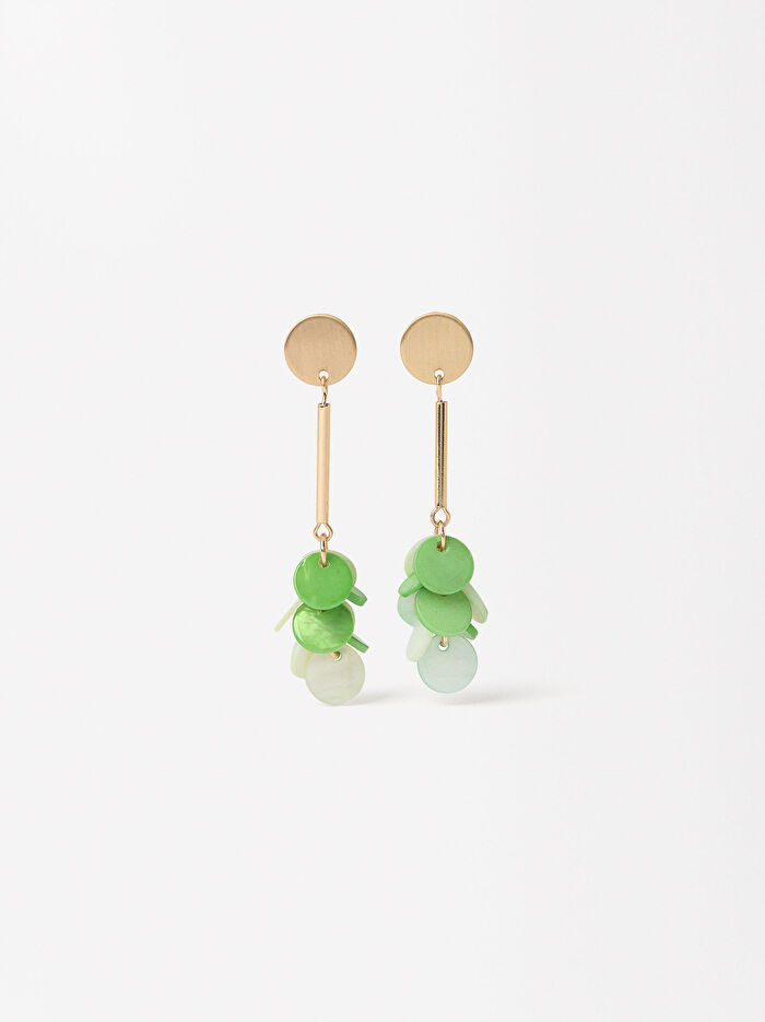 Uzun Deniz Kabuğu Küpe