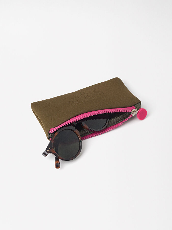 Yuvarlak Çerçeveli Kemik Güneş Gözlüğü