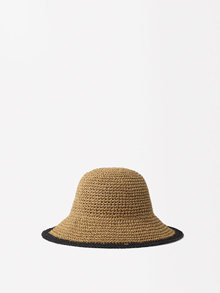 Örgü Detaylı Bucket Şapka
