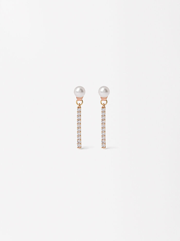 Zirkon Taşlı Küpe