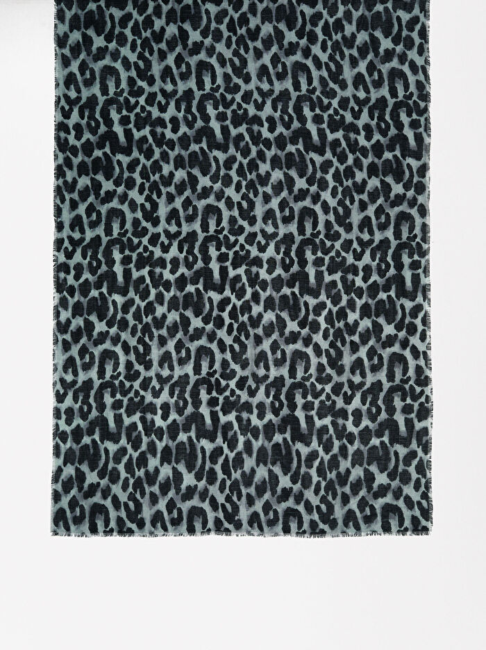 Leopar Desenli Şal