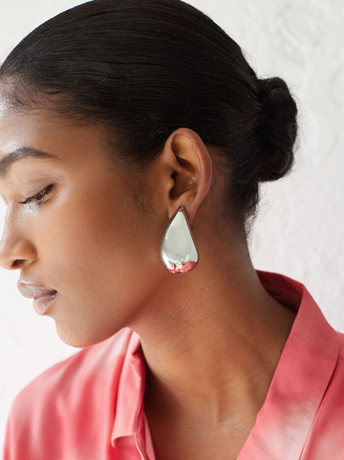 Gümüş Damla Küpe