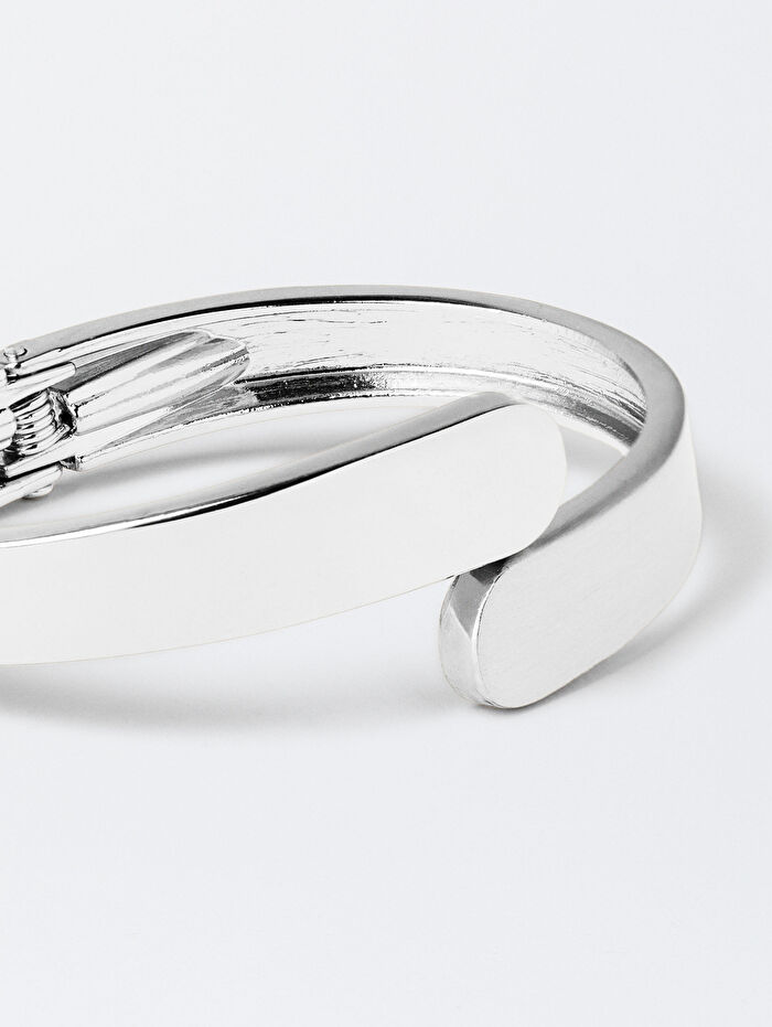 Gümüş Rengi Kelepçe Bilezik