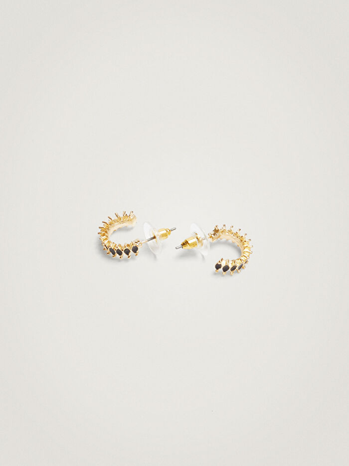 Asimetrik Desenli Küçük Küpe