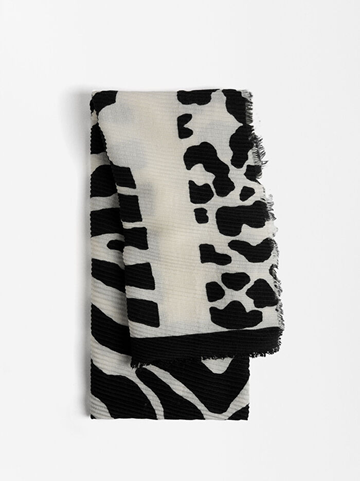 Leopar Desenli Şal