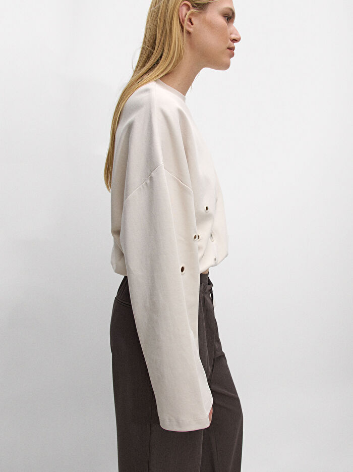 Zımba Detay Sweatshirt