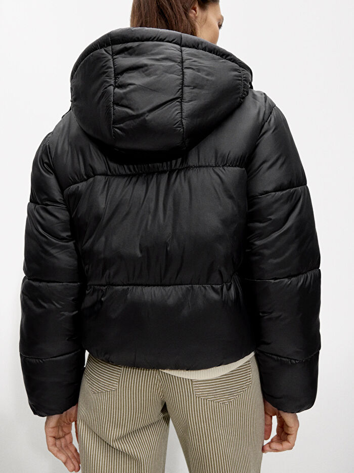 Kapüşonlu Kapitone Mont