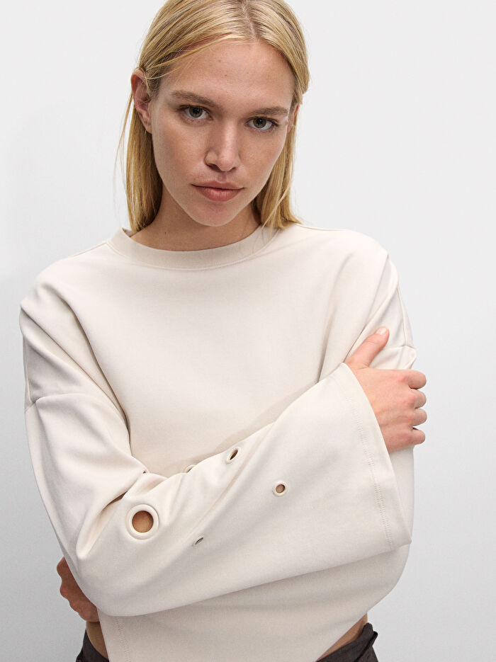 Zımba Detay Sweatshirt