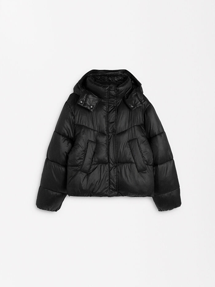 Kapüşonlu Kapitone Mont