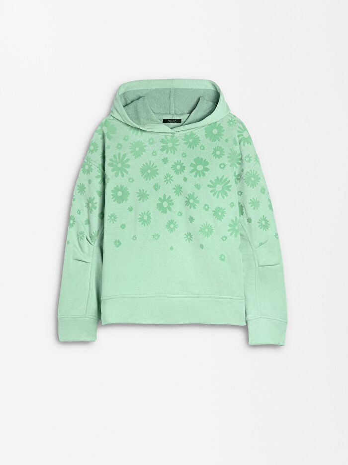 ONLINE ÖZEL - Çiçek Desenli Sweatshirt