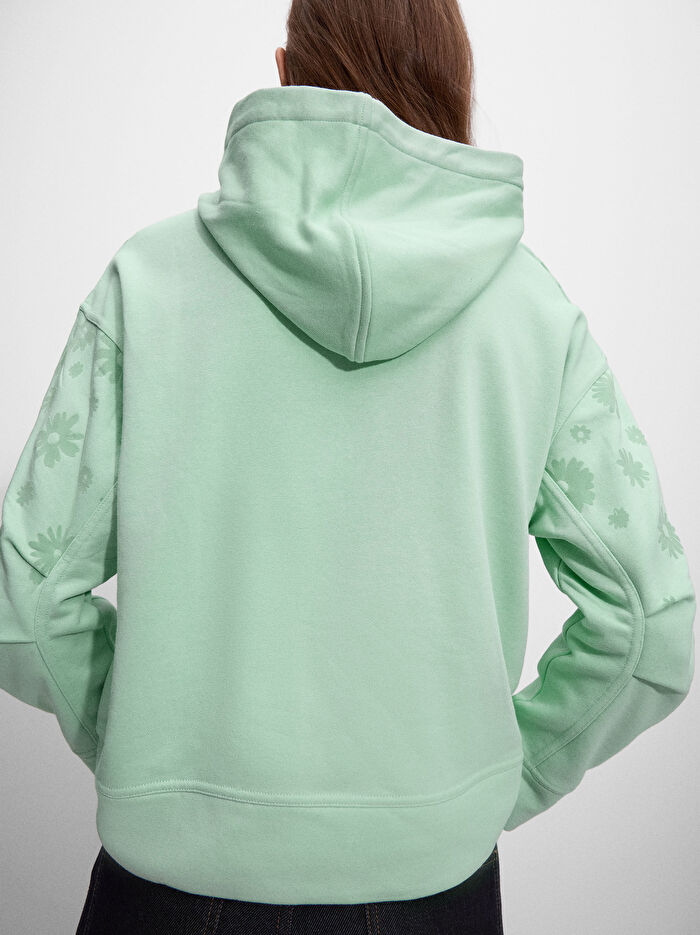 ONLINE ÖZEL - Çiçek Desenli Sweatshirt