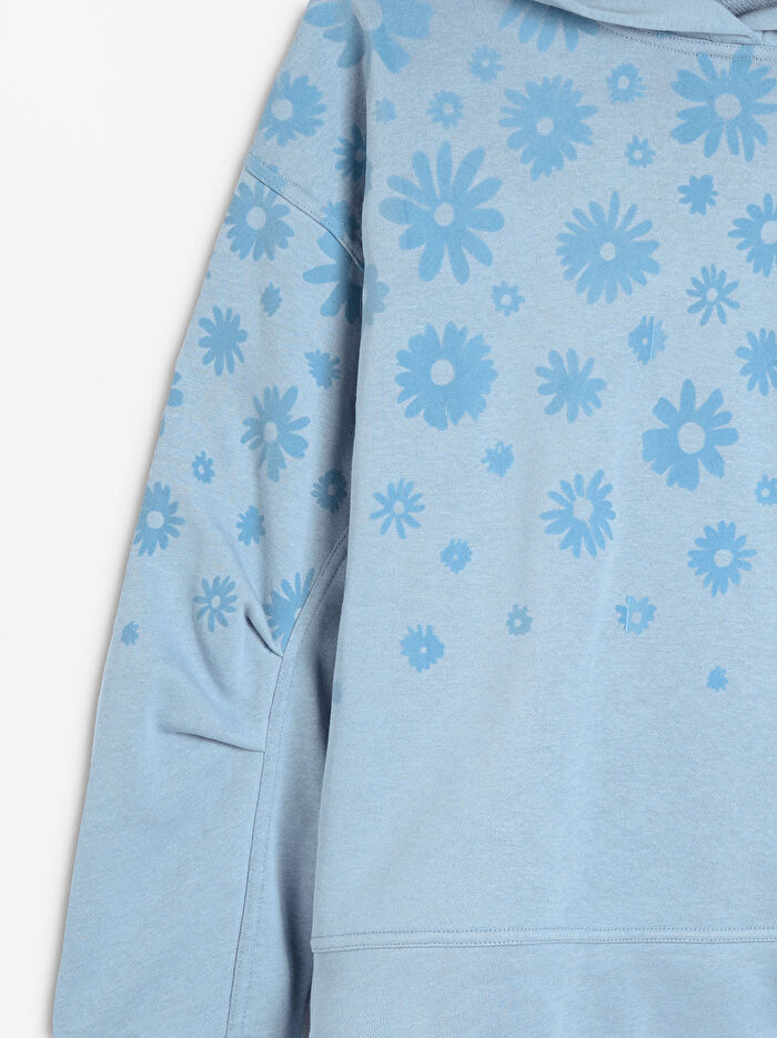 ONLINE ÖZEL - Çiçek Desenli Sweatshirt