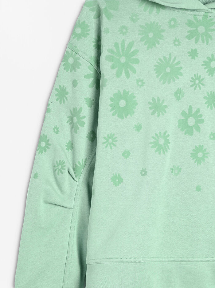 ONLINE ÖZEL - Çiçek Desenli Sweatshirt