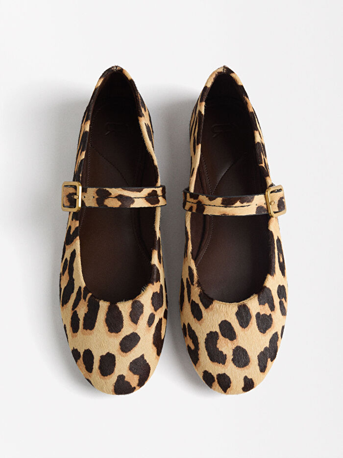 Leopar Desenli Deri Babet
