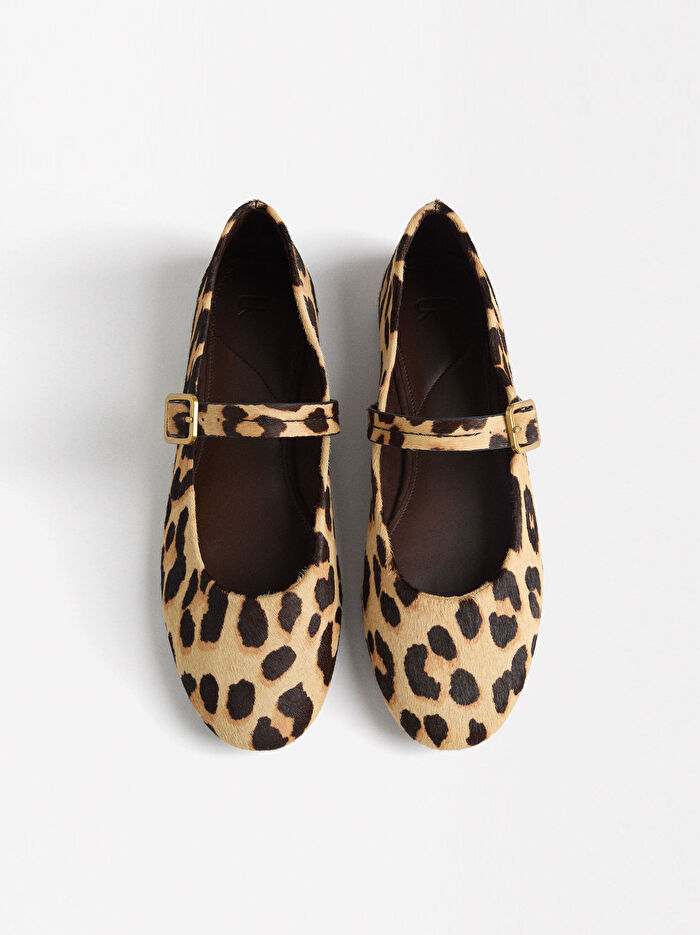 Leopar Desenli Deri Babet