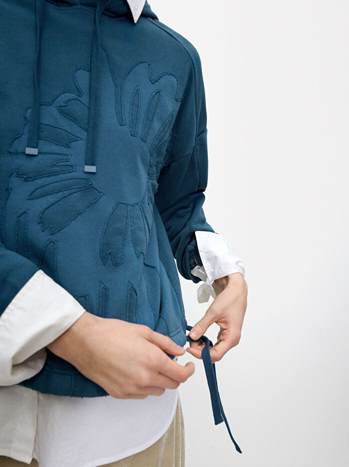 ONLINE ÖZEL - Papatya Desenli Sweatshirt
