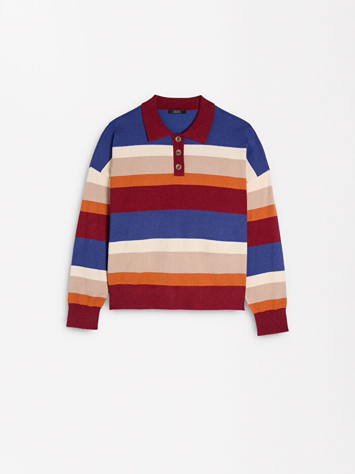 ÇİZGİLİ ÖRME SWEATSHIRT
